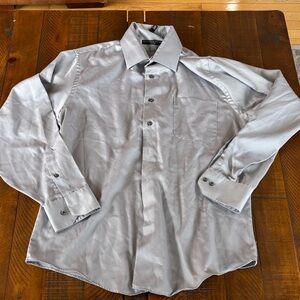 Geoffrey Beene Silver Dress Shirt 16 1/2 34/35